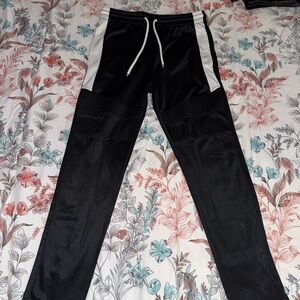 South Pole Black & White Joggers - Size Large